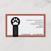 Terracotta Vet/Veterinary Clinic minimalist Visitekaartje (Achterkant)