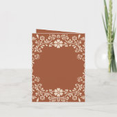 Terracotta Vintage bruiloft bedankkaart Kaart (Achterkant)
