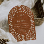 Terracotta Vintage Mexican Wedding Invitation Kaart