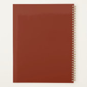 Terracotta Vintage Retro Stripe Personalized Planner (Achterkant)