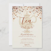 Terracotta Vrijgezellenfeest Theebruid Wild Flower Kaart (Voorkant)