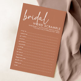 Terracotta Vrijgezellenfeest Woord Scramble Game