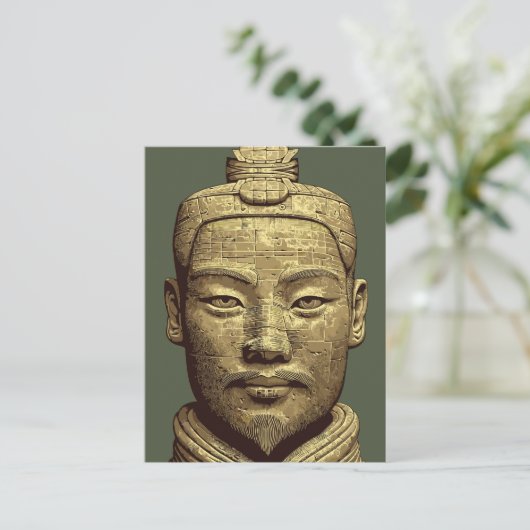 Terracotta Warrior - Oude gouden kunst Briefkaart (Staand voorkant)
