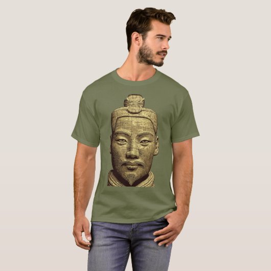 Terracotta Warrior - Oude gouden kunst T-shirt (Voorkant volledig)