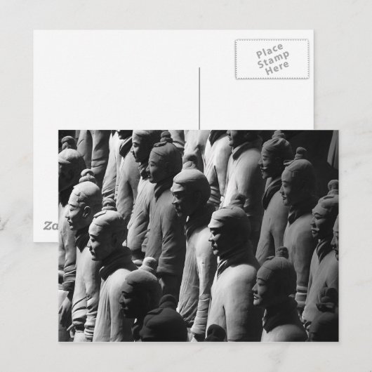 Terracotta Warriors Xian China Fotografie Briefkaart (Voorkant / Achterkant)