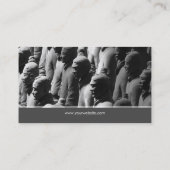 Terracotta Warriors Xian China Fotografie Visitekaartje (Achterkant)