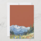 Terracotta Watercolor Mountain Wildflower Wedding Save The Date (Achterkant)