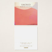 Terracotta Waterverf Abstract verhardingsbeeldsche Vierkante Visitekaartjes (Voorkant /achterkant)