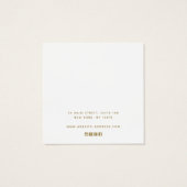 Terracotta Waterverf Abstract verhardingsbeeldsche Vierkante Visitekaartjes (Achterkant)