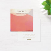 Terracotta Waterverf Abstract verhardingsbeeldsche Vierkante Visitekaartjes (Bureau)