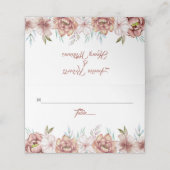 Terracotta waterverf bloemen bloemenherfst bruilof plaatskaartje (Buitenkant ongevouwen)