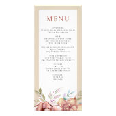 Terracotta waterverf bloemetjes trouwkaart reclamekaart (Voorkant)