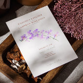 Terracotta Waterverf Boho Floral Orchids Wedding Kaart