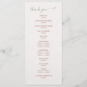 Terracotta Waterverf Daisy Wedding Programme Programmakaart (Achterkant)