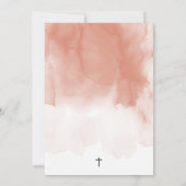 Terracotta Waterverf Desert Cross Boy Doop Kaart (Achterkant)