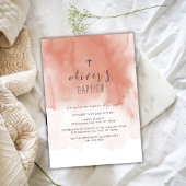 Terracotta Waterverf Desert Cross Boy Doop Kaart