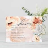 Terracotta Waterverf Flowers Vrijgezellenfeest Kaart (Staand voorkant)