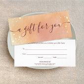 Terracotta Waterverf Script Spa Cadeaucertificaat Reclamekaart