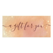 Terracotta Waterverf Script Spa Cadeaucertificaat Reclamekaart (Voorkant)