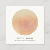 Terracotta Waterverf Stud Earring Display Vierkante Visitekaartje (Voorkant)