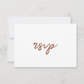Terracotta Waterverf Wildflower Boho Wedding RSVP (Achterkant)