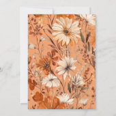 Terracotta Waterverf Wildflower Bruiloft Kaart (Achterkant)