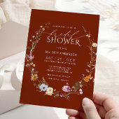 Terracotta Waterverf Wildflower Vrijgezellenfeest Kaart