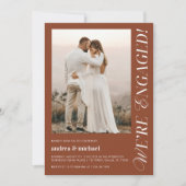 Terracotta We zijn verloofd met het moderne Verlov Kaart (Voorkant)