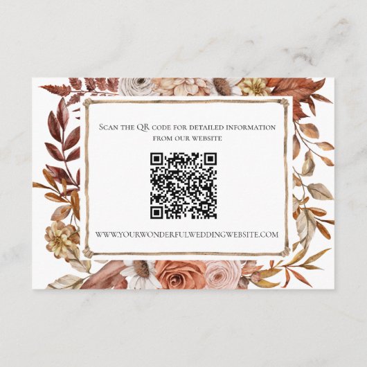 Terracotta Wedding Accommodations Enclosure Kaart (Achterkant)