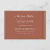 Terracotta Wedding Details Kaart (Voorkant)