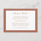 Terracotta Wedding Details Kaart (Voorkant)