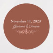Terracotta Wedding Faux Roos Gold Labels (Design 2)