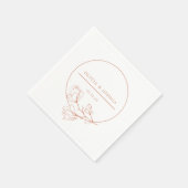 Terracotta Wedding Floral gepersonaliseerd Servet (Hoek)