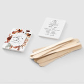 Terracotta Wedding Floral Rustic Programme Hand Fa Handwaaier (Niet-gemonteerd)