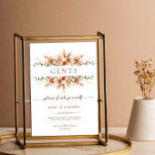 Terracotta Wedding Gents Badkamermand poster