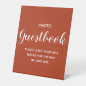Terracotta Wedding Guest book  Reclamebord Met Voetstuk (Voorkant)
