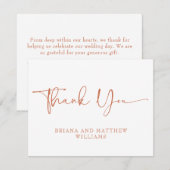 Terracotta Wedding Hartelijk dank Bedankkaart (Voorkant / Achterkant)