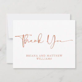 Terracotta Wedding Hartelijk dank Bedankkaart