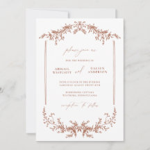 Terracotta Wedding Invitation Kaart