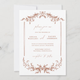 Terracotta Wedding Invitation Kaart