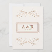 Terracotta Wedding Invitation Kaart (Voorkant)