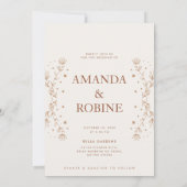 Terracotta Wedding Invitation Kaart (Achterkant)