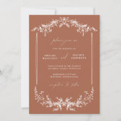 Terracotta Wedding Invitation Kaart (Voorkant)
