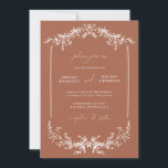 Terracotta Wedding Invitation Kaart<br><div class="desc">Onze minimale cottage stijl bruiloft uitnodiging beschikt over moderne kalligrafie in een zoete,  terracotta tint voor de perfecte manier om uw aanstaande huwelijk aan te kondigen.</div>