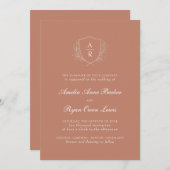 Terracotta Wedding Kaart (Voorkant / Achterkant)