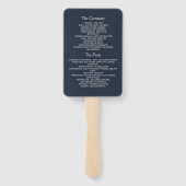 Terracotta Wedding Program Hand Fan Handwaaier (Achterkant)