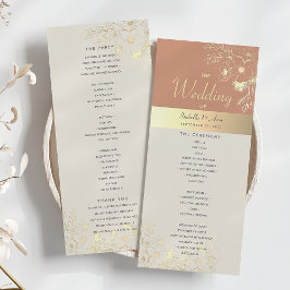 Terracotta Wedding Programmakaart