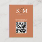 Terracotta Wedding QR code RSVP Online Enclosure Visitekaartje (Voorkant)