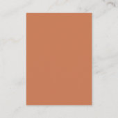 Terracotta Wedding QR code RSVP Online Enclosure Visitekaartje (Achterkant)