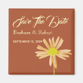 Terracotta Wedding Save the Date Invitation Magneet (Voorkant)